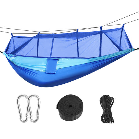 iMounTEK 2-Person Hammock with Mosquito Net – 600lbs (Blue)