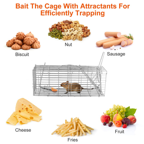 iMounTEK Foldable Rat Trap Cage – Galvanized Iron with L-Shaped Rod