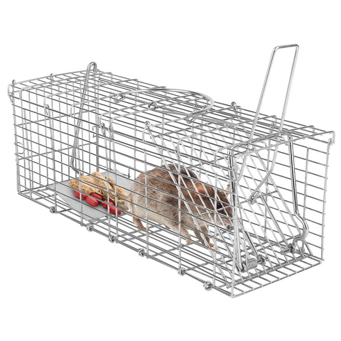 iMounTEK Foldable Rat Trap Cage – Galvanized Iron with L-Shaped Rod