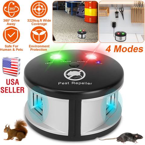 iMounTEK 360° Ultrasonic Pest Repeller – Pressure Wave Plug-In