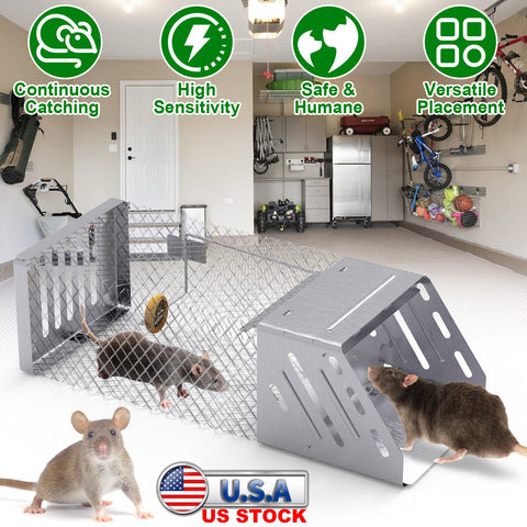 iMounTEK Automatic Continuous Rat Trap – Single Door Humane Live Cage