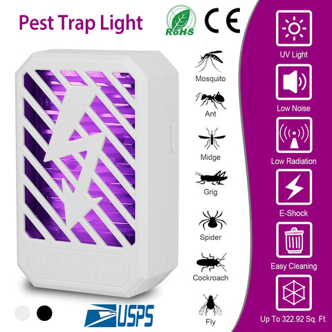 iNOVA Indoor Plug-In Bug Zapper – UV Mosquito Killer Lamp (Black)