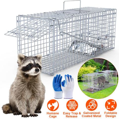 iMounTEK 25.6" Heavy Duty Humane Animal Trap – Folding Catch & Release
