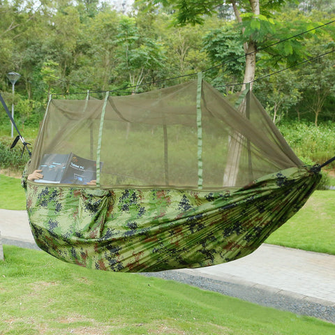 iMounTEK 2-Person Hammock with Mosquito Net – 600lbs (Camouflage)