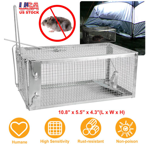 Humane Rat Trap Cage – Galvanized Iron with U-Shaped Rod