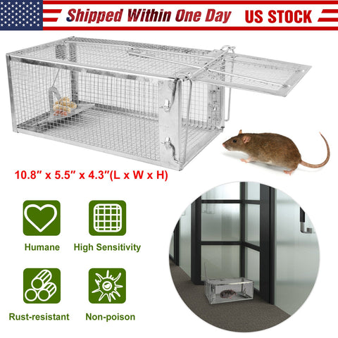 Humane Rat Trap Cage – Galvanized Iron with U-Shaped Rod