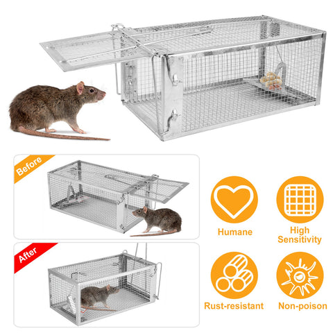 Humane Rat Trap Cage – Galvanized Iron with U-Shaped Rod