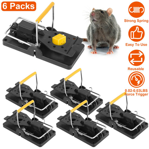 iMounTEK 6-Pack Mouse Snap Traps – Reusable Pest Control