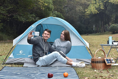 3/4 Person Camping Dome Tent with Carry Bag, Lightweight Waterproof Portable Backpacking Tent for Outdoor Camping/Hiking