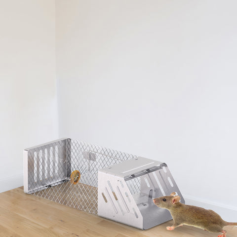 iMounTEK Automatic Continuous Rat Trap – Single Door Humane Live Cage