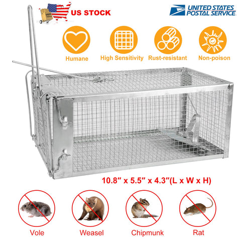 Humane Rat Trap Cage – Galvanized Iron with U-Shaped Rod