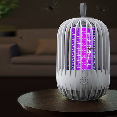 iMounTEK 900V Cordless Bug Zapper – USB-C Rechargeable Night Light (White)