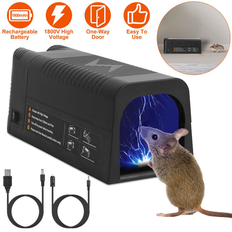 iMounTEK Electric Rat Trap – Rechargeable 1800V Shock Mouse Killer