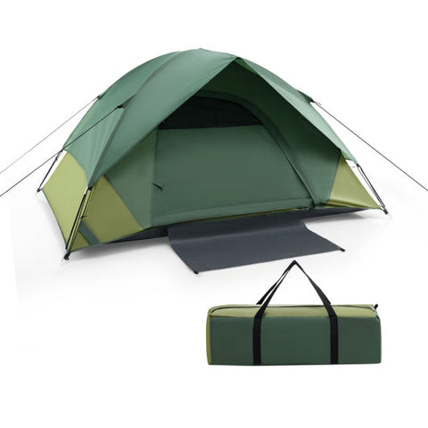2 Person Camping Tent - Removable Rain Fly and Double-layer Door, Green