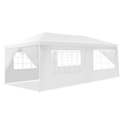 Canopy Tent with Sidewalls - 10 x 20 Feet Tent with Carry Bag, White