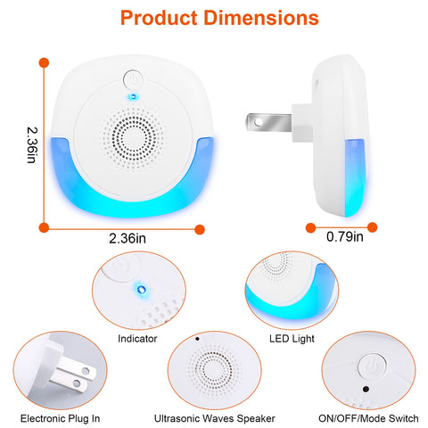 iMounTEK 6-Pack Ultrasonic Pest Repeller – Plug-In for Home & Office