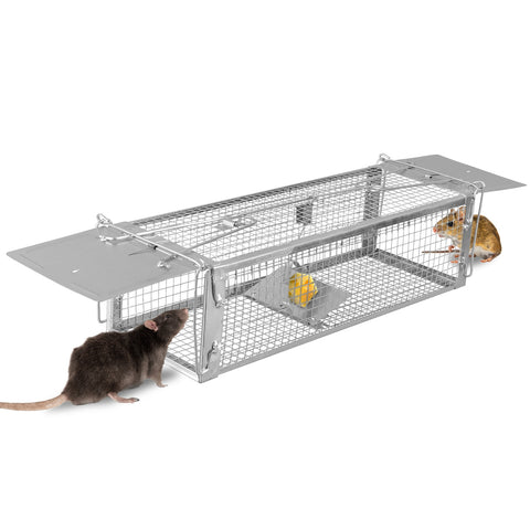 iMounTEK Dual Door Rat Trap Cage – Dense Mesh Zinc Plated