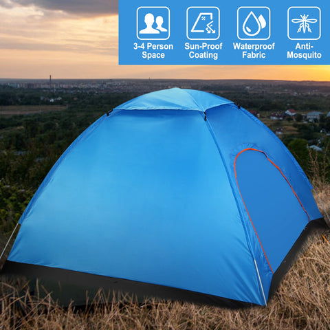 iMounTEK 4-Person Pop Up Tent – Instant Setup Waterproof (Blue)