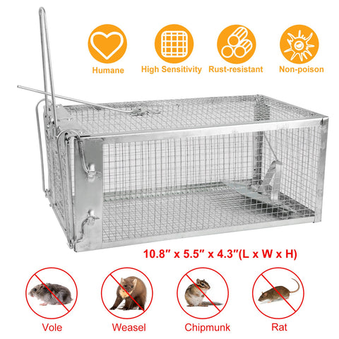Humane Rat Trap Cage – Galvanized Iron with U-Shaped Rod