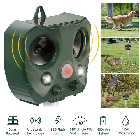 iMounTEK Solar Animal Repeller – LED Flash IPX6 Waterproof