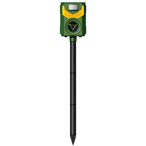 LakeForest Solar Animal Repeller with Flame Light – USB & PIR Sensor