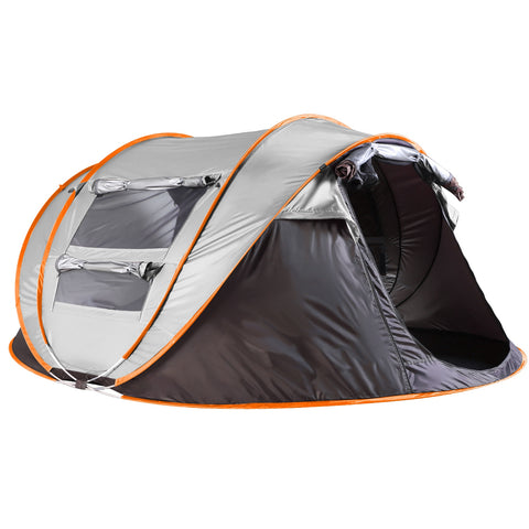 LakeForest 5-8 Person Pop Up Tent – Auto Setup Waterproof (Khaki)
