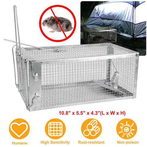 Humane Rat Trap Cage – Galvanized Iron with U-Shaped Rod