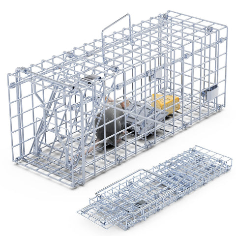 Rodent Rat Mouse Trap Cage 2Pcs Foldable Humane