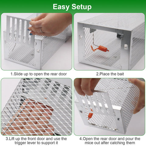 iMounTEK Automatic Continuous Rat Trap – Single Door Humane Live Cage