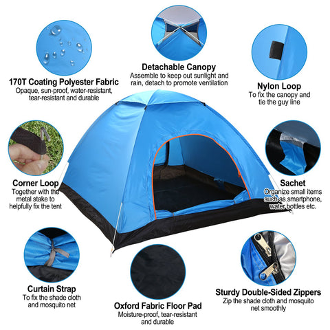 iMounTEK 4-Person Pop Up Tent – Instant Setup Waterproof (Green)