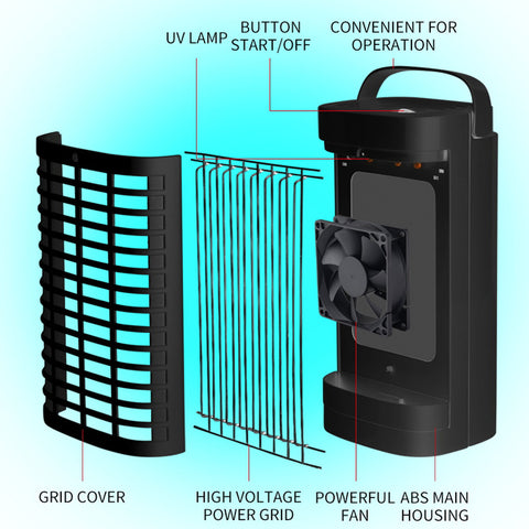 Hanging Bug Zapper - Hanging Electronic Insect Killer with Mosquito Lamp for Indoor Use