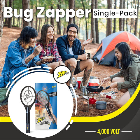 Bug Zapper Rechargeable Bug Zapper Racket, 4,000 Volt, USB Charging Cable