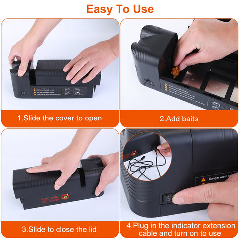 iMounTEK Electric Rat Trap – Rechargeable 1800V Shock Mouse Killer