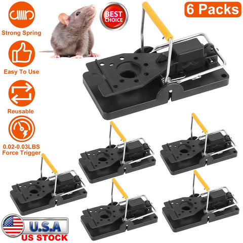 iMounTEK 6-Pack Mouse Snap Traps – Reusable Pest Control