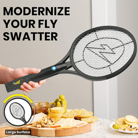 Bug Zapper Rechargeable Bug Zapper Racket, 4,000 Volt, USB Charging Cable