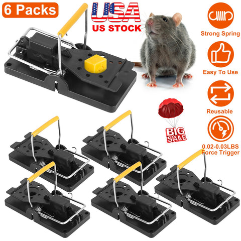 iMounTEK 6-Pack Mouse Snap Traps – Reusable Pest Control