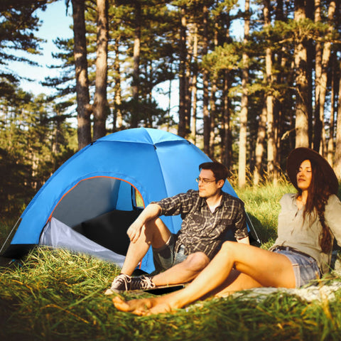 iMounTEK 4-Person Pop Up Tent – Instant Setup Waterproof (Blue)