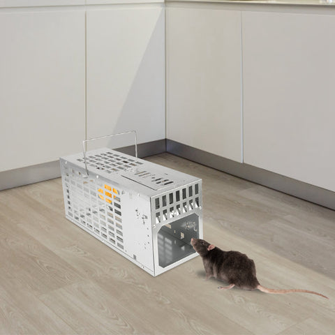 iMounTEK Humane Live Mouse Trap – Metal Cage Single Door Continuous Capture