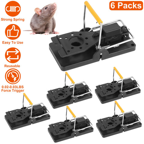 iMounTEK 6-Pack Mouse Snap Traps – Reusable Pest Control