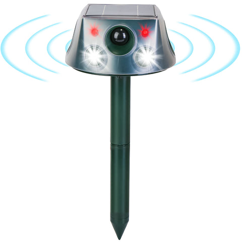 LakeForest Solar Ultrasonic Animal Repeller – 3 Modes Motion Sensor & Vibration