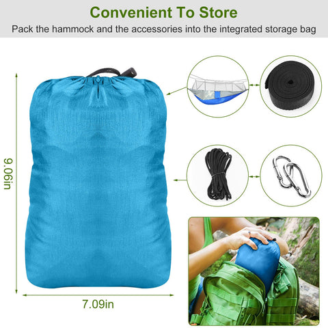 iMounTEK 2-Person Hammock with Mosquito Net – 600lbs (Grey)