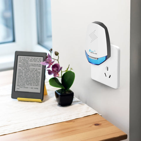 iMounTEK 2-Pack Ultrasonic Pest Repeller with Night Light – White