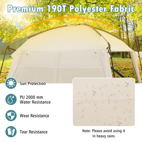10 X 10 Feet Screened Canopy Tent W/ Vestibule and Zippered Door