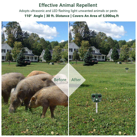 iMounTEK Solar Animal Repeller – LED Flash IPX6 Waterproof