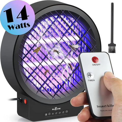 Electric Fly Bug Zapper - Mosquito Insect Killer with LED Light & Remote Control