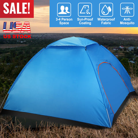 iMounTEK 4-Person Pop Up Tent – Instant Setup Waterproof (Blue)