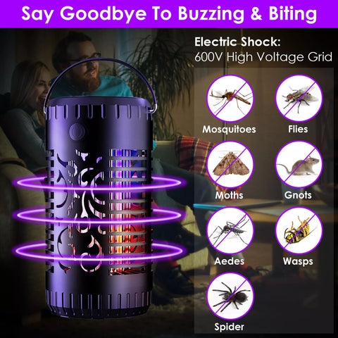 Solar Garden Bug Zapper Lamp - Insect Killer Torch by LakeForest